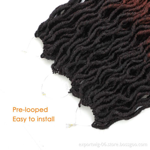 Wavy Gypsy Locs Crochet Hair Extensions Synthetic Fiber Solid And Ombre Color Gypsy Braiding Hair Extension Dreadlocks Faux Locs